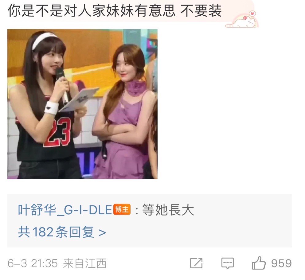 姨学长叶舒华说“等洪恩採长大”这句话有几个意思？