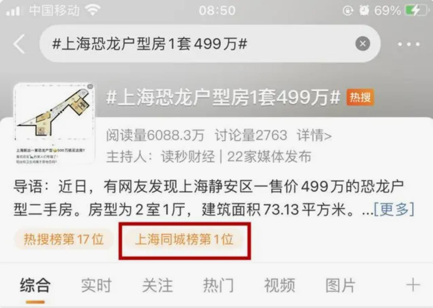 上海怪异恐龙户型房1套499万居然还能引发抢购热潮