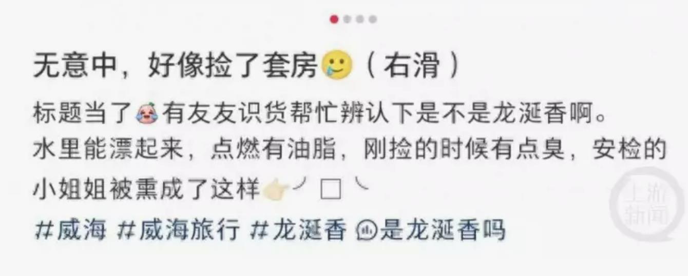 游客威海海边意外捡800万香料:疑似龙涎香引业内人士鉴定