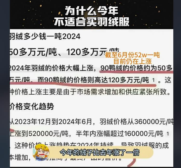 羽绒服价格上涨背后：竟与猪肉市场息息相关