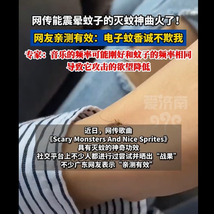 灭蚊神曲走红网络，专家揭秘：真能震晕蚊子吗？